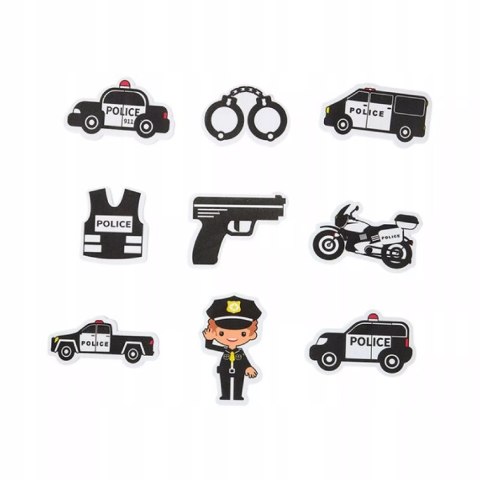 Grube piankowe policyjne naklejki do wanny do kąpieli policja