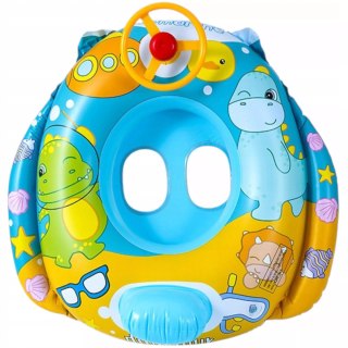 Kółko koło ponton fotelik dla dzieci do pływania kierownica niebieski 311N