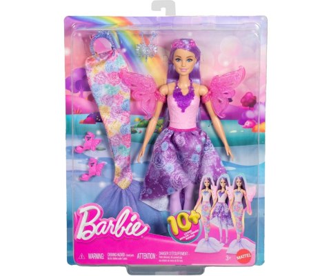 Mix Mattel JCP74 Barbie Magiczna Lalka Lalka Wróżka Syrenka z Ubrankami