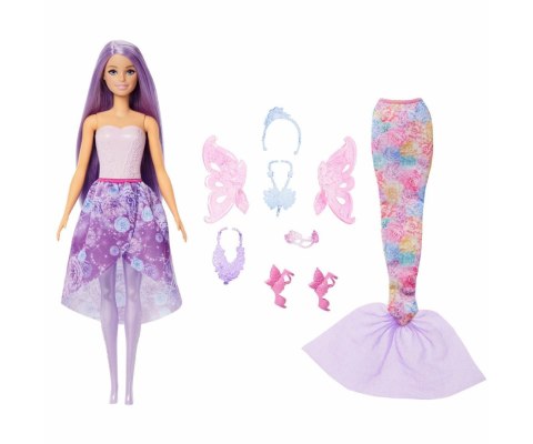 Mix Mattel JCP74 Barbie Magiczna Lalka Lalka Wróżka Syrenka z Ubrankami