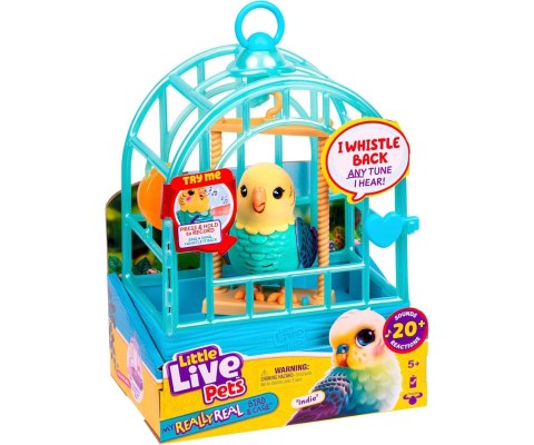 Mix Moose Little Live Pets 26691 Mówiący Ptaszek z Klatką