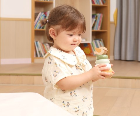 Viga Viga 44298 PolarB Drewniana wieża do układania - Ptaszek