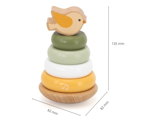 Viga Viga 44298 PolarB Drewniana wieża do układania - Ptaszek