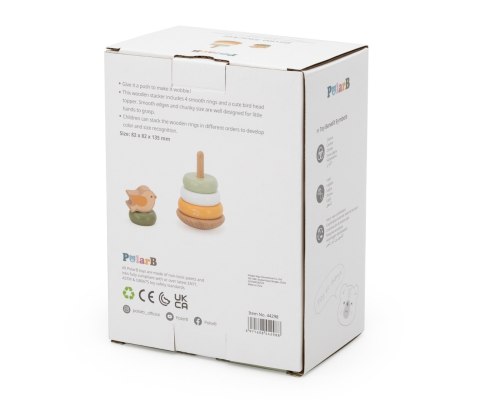 Viga Viga 44298 PolarB Drewniana wieża do układania - Ptaszek