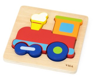 Viga Viga 44783 Drewniane puzzle - lokomotywa