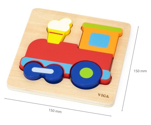 Viga Viga 44783 Drewniane puzzle - lokomotywa