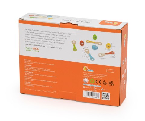Viga Viga 44788 Drewniana gra zręcznościowa - jajka na łyżkach