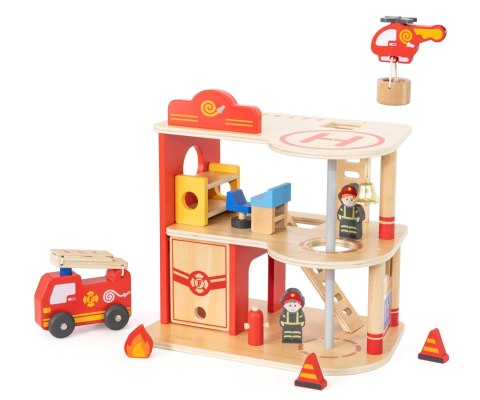 Viga Viga 44801 Drewniana remiza strażacka z akcesoriami