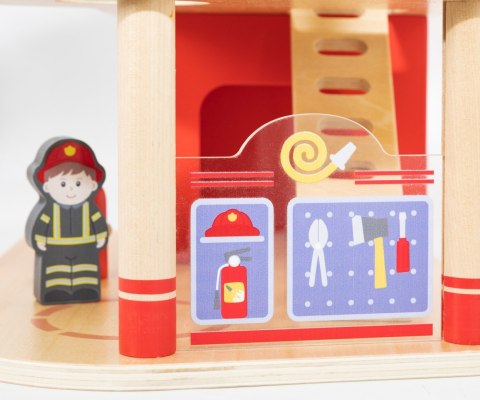 Viga Viga 44801 Drewniana remiza strażacka z akcesoriami