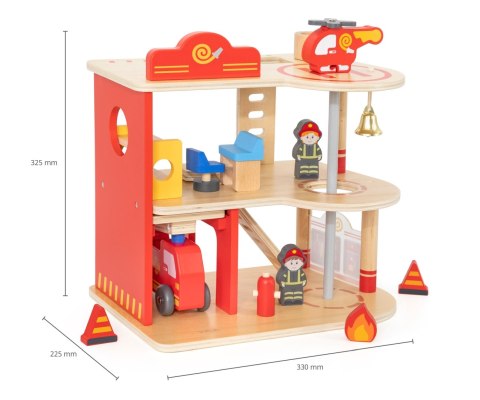 Viga Viga 44801 Drewniana remiza strażacka z akcesoriami