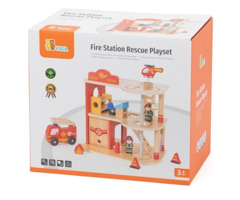 Viga Viga 44801 Drewniana remiza strażacka z akcesoriami