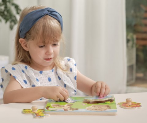 Viga Viga 50840 Drewniane puzzle z uchwytami - zwierzęta Afryki