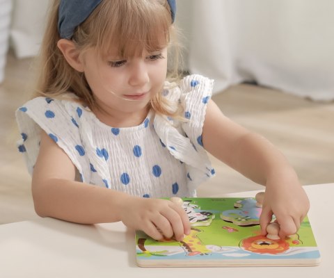 Viga Viga 50840 Drewniane puzzle z uchwytami - zwierzęta Afryki