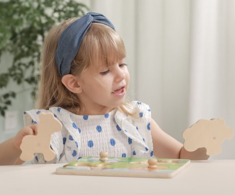 Viga Viga 50840 Drewniane puzzle z uchwytami - zwierzęta Afryki