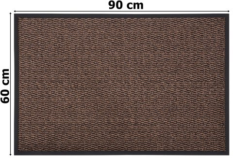 Wycieraczka do butów wejściowa pod drzwi 60x90 cm ELIANA brązowa