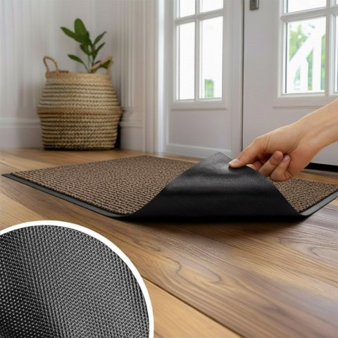 Wycieraczka do butów wejściowa pod drzwi 80x120 cm WANDA brązowa