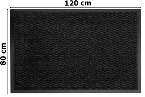 Wycieraczka do butów wejściowa pod drzwi 80x120 cm WANDA szara