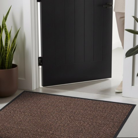 Wycieraczka do butów wejściowa pod drzwi 90x150 cm ALMERIA brązowa