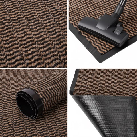 Wycieraczka wejściowa pod drzwi 40x60 cm NEILA brązowa zestaw 2 sztuk