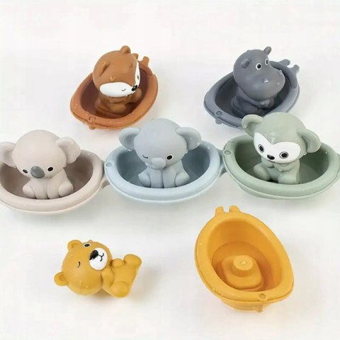 Zabawki do kąpieli na palce - zwierzątka silikonowe dla dzieci