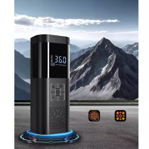 Akumulatorowa pompka elektryczna mini kompresor samochodowy flashlight SOS