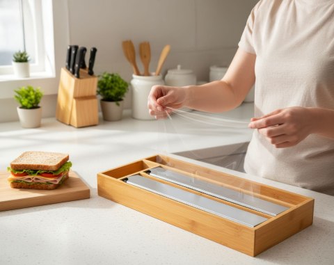 Bambusowy dyspenser do folii BORDE