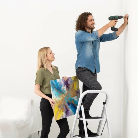 Drabinka domowa składana STIGE 4 stopnie