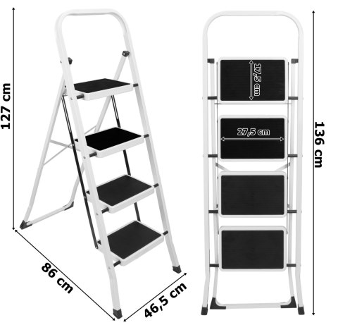Drabinka domowa składana STIGE 4 stopnie