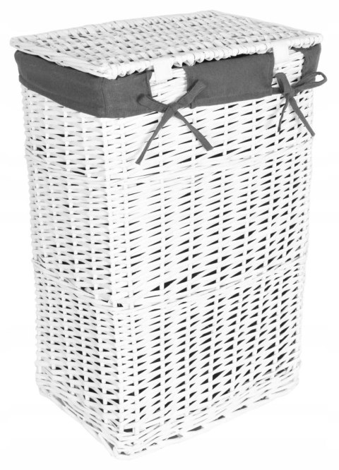 Zestaw koszy wiklinowych biało-szarych 72L I 114L