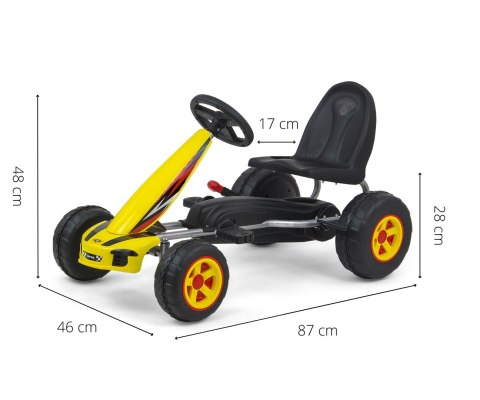 Milly Mally Gokart na pedały Viper Yellow