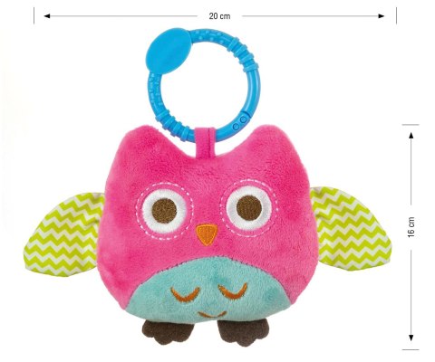 Milly Mally Zawieszka pluszowa Sówka - Happy owl - 2552 PINK