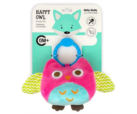 Milly Mally Zawieszka pluszowa Sówka - Happy owl - 2552 PINK