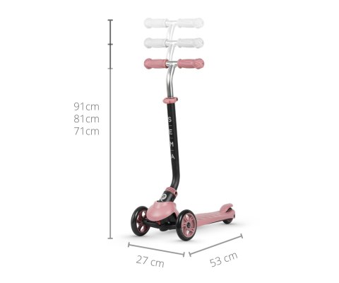 Qplay Qplay Hulajnoga Sema 3w1 Pink