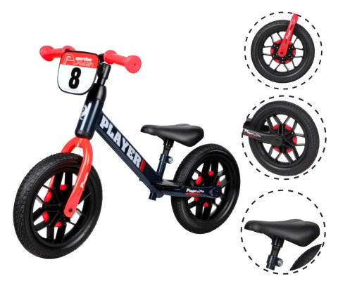 Qplay Qplay Rowerek Biegowy Player Red