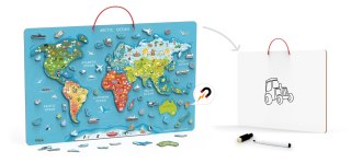 Viga Viga 44508 2w1 Tablica edukacyjna z magnetyczną mapą świata