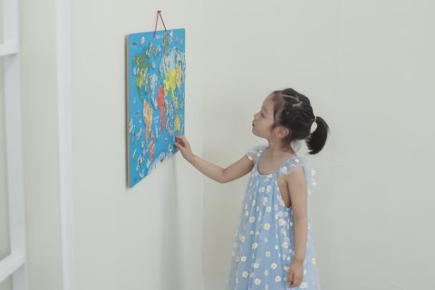 Viga Viga 44508 2w1 Tablica edukacyjna z magnetyczną mapą świata